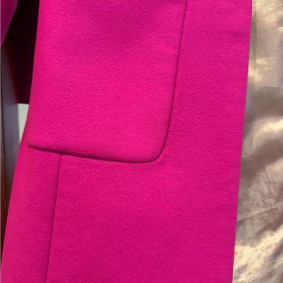 J. Crew Vibrant Pink Trench Coat with Bow Detail - Picture 7 of 7